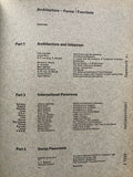 Architecture Formes + Fonctions. Architektur Form + Funktion. Architecture Forms + Functions. Edition 1964-1965. Revue annuelle internationale.
Krafft, Anthony (publ.)